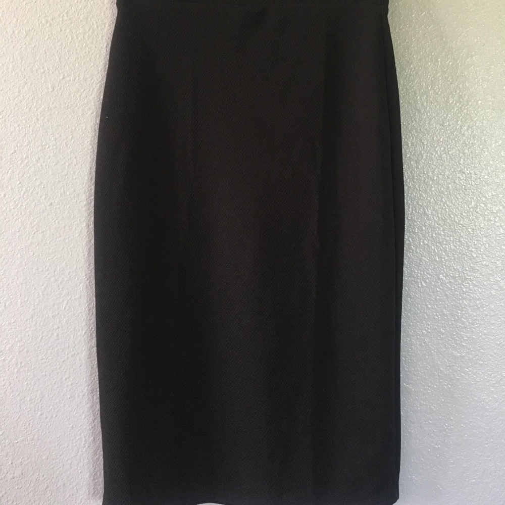 black mini skirt